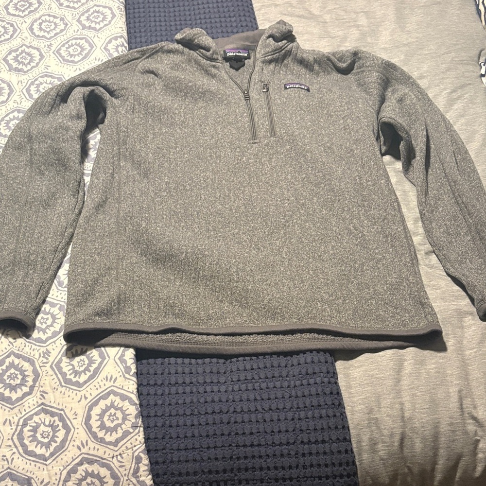 Patagonia Gray Quarter-Zip Pullover Sweater